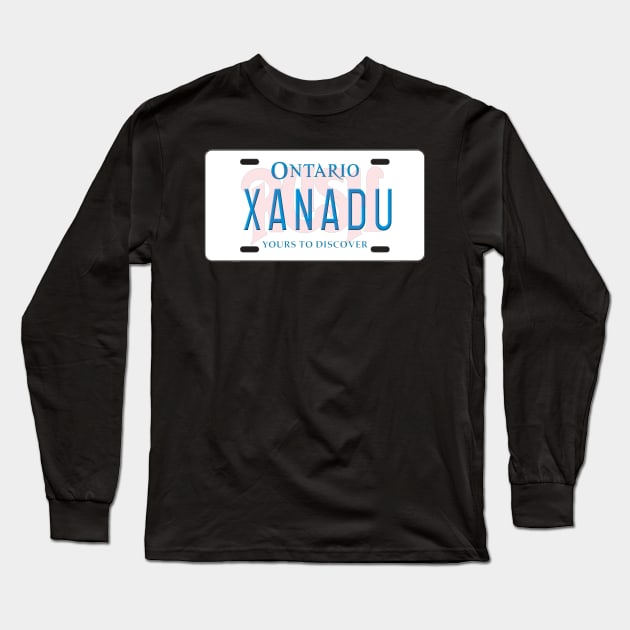 Xanadu License Plate Long Sleeve T-Shirt by RetroZest